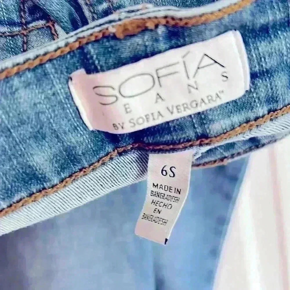 Sofia Jeans Rosa Hi Rise Curvy Ankle destructed hem midwash size 6S chic dress - Picture 4 of 16